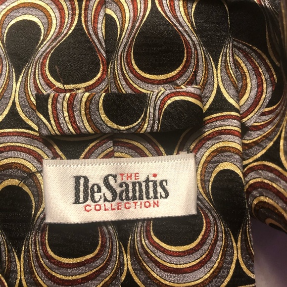 De Santis silk tie unique design 4” made in Italy - Picture 3 of 8